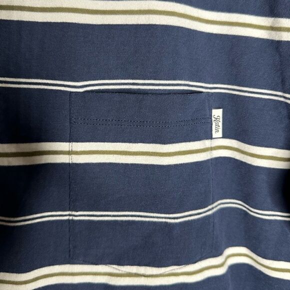 KATIN Henley short sleeve super soft striped shirt Mens size medium - Picture 7 of 7